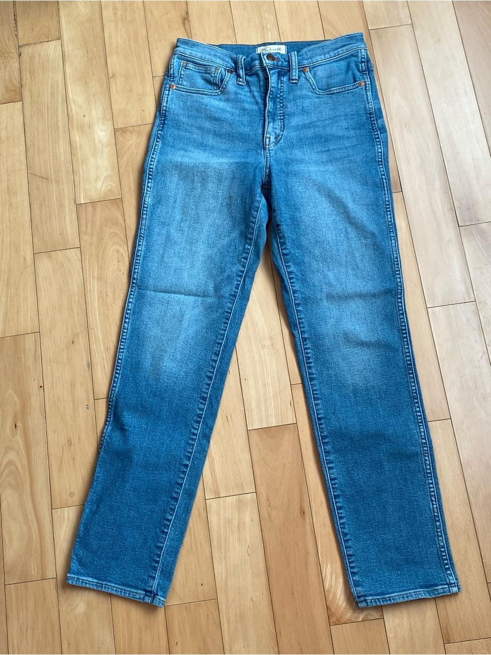 Madewell Stovepipe Jeans Women's 27 Medium Wash‎ High Rise Straight Leg Denim